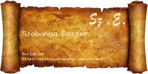 Szobonya Eszter névjegykártya